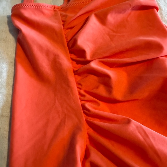 TOP ONLY - Tangerine / Coral Tankini top - Picture 5 of 9
